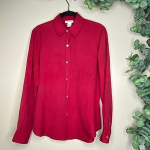Ann Taylor Long Sleeve 100% Silk Blouse